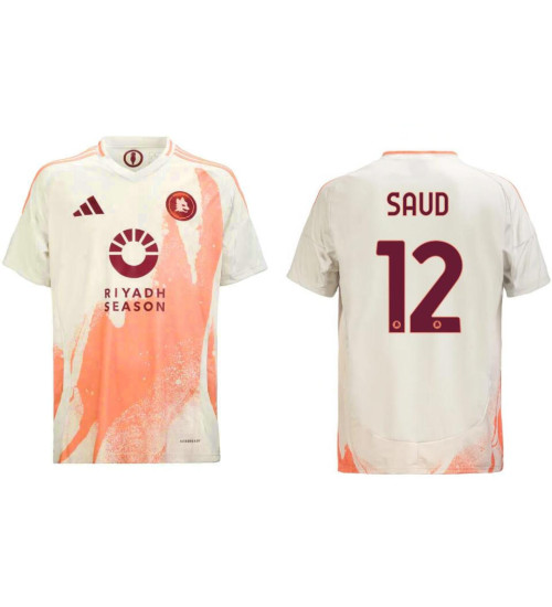 AS Roma 2024-25 Away Cream #12 SAUD Replica Jersey