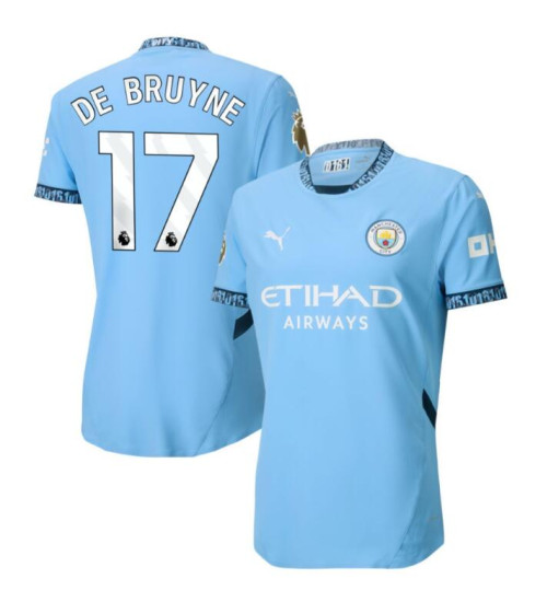 Man City 2024-25 Home Blue Kevin De Bruyne 17 Replica Jersey Man City 2024-25 Home Blue Kevin De Bruyne 17 Replica Jersey