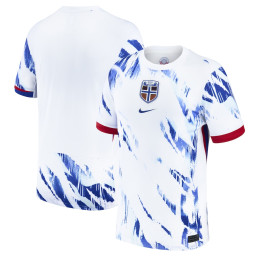 Men's White Norway National Team 2024 Away Replica Soccer Jersey