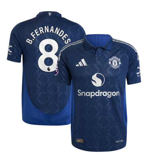 Men's Bruno Fernandes Navy Manchester United 2024/25 Away Authentic Player Jersey