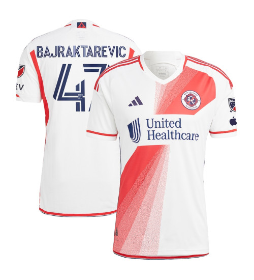 Men's Esmir Bajraktarevic White New England Revolution 2024 Defiance Authentic Player Jersey