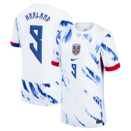 Youth Erling Haaland White Norway National Team 2024 Away Replica Jersey